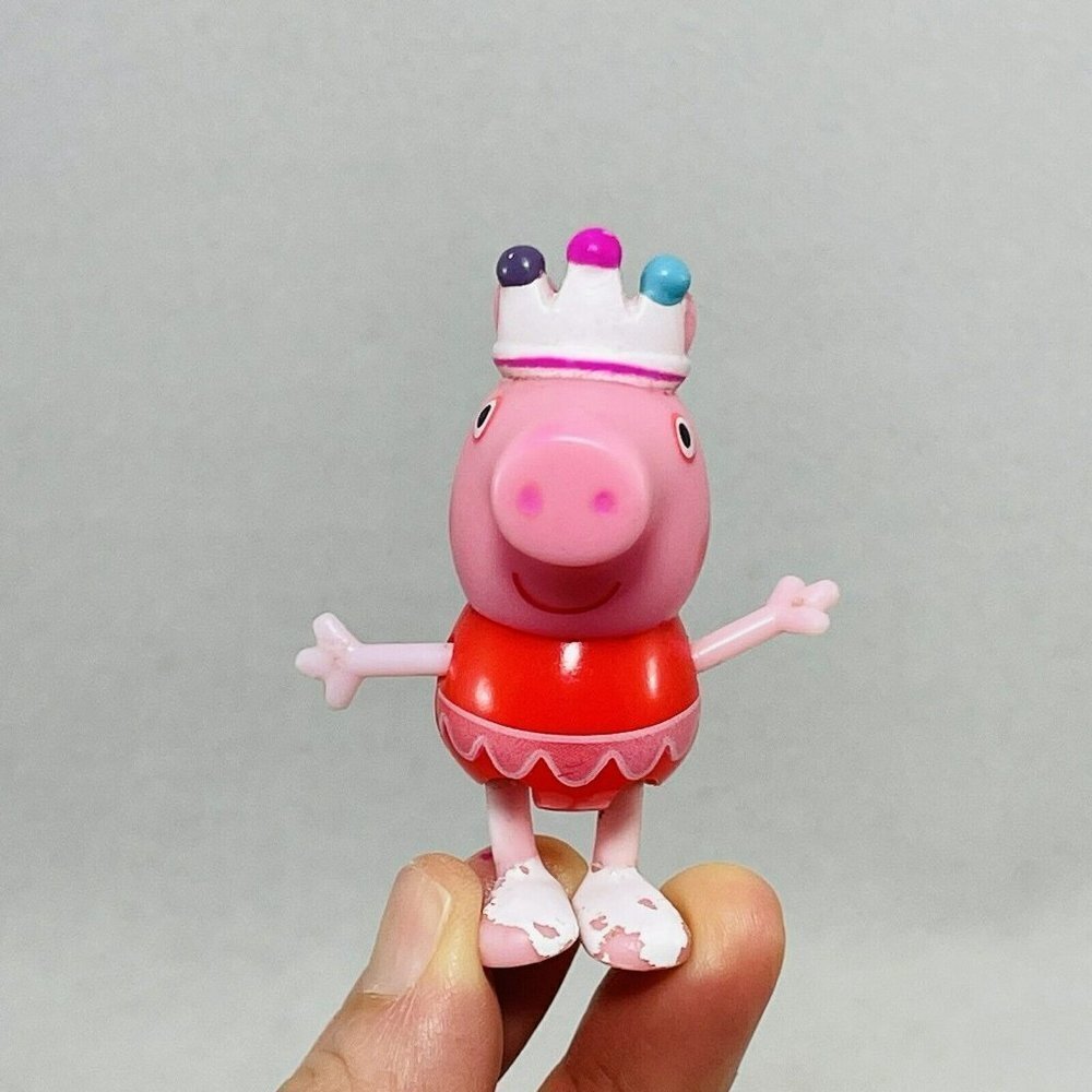 Abd Toy Peppa Pig Figure Fairy Princess Dancer Girl Crown Pink Cake Topper 2003